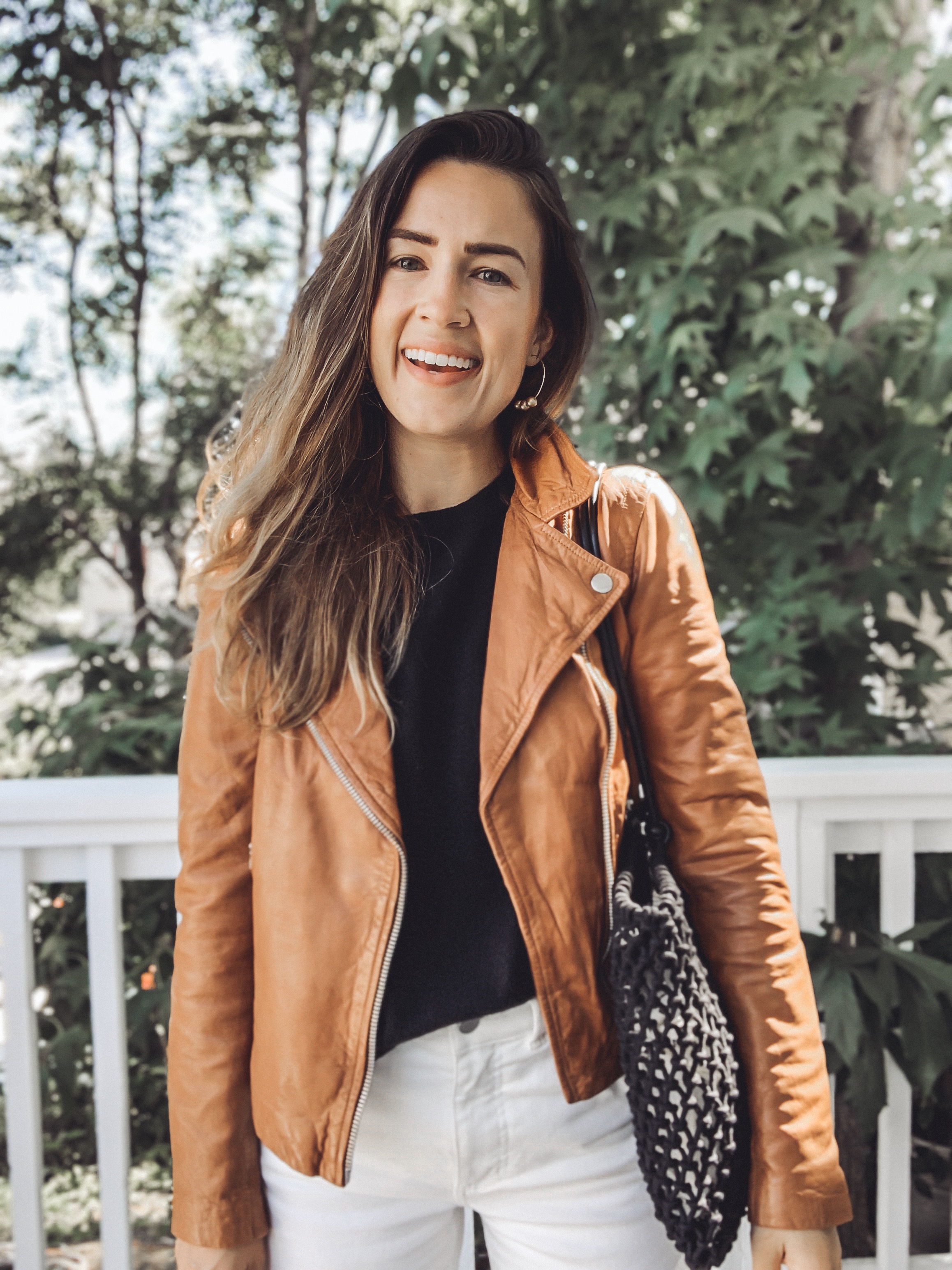 5 Ways to Wear a Tan Leather Jacket – Natalie Borton Blog