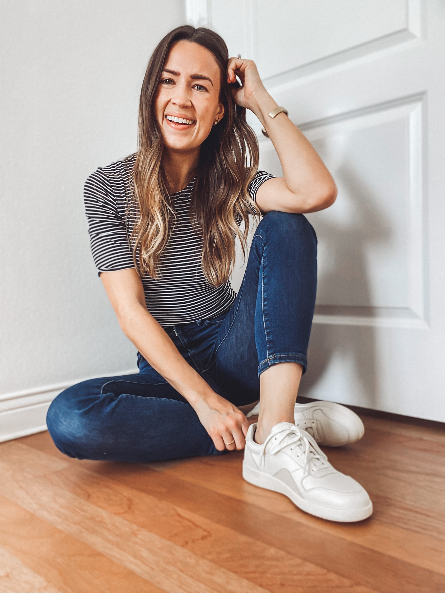 blast mesh Humanistic 10 Outfits with the Everlane Court Sneakers | Natalie Borton