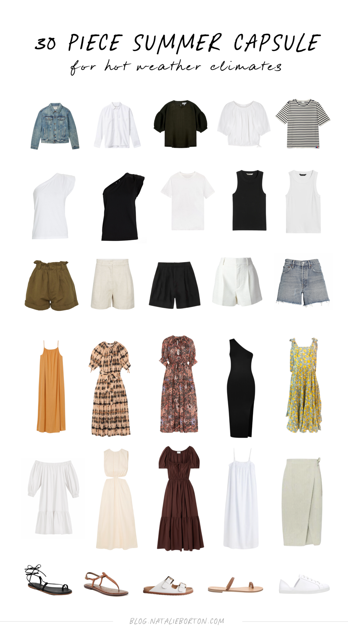 30-Piece Summer Capsule (Hot Climates) | Natalie Borton