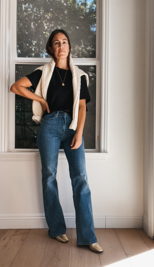 How to Style Flare Jeans this Fall | Natalie Borton